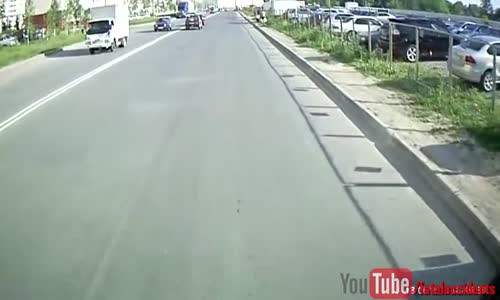 Drunk Scooter Rider in Russia 