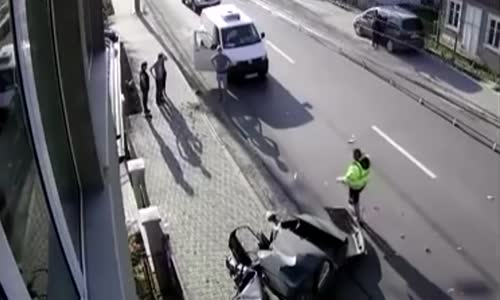 Car obliterated by truck 