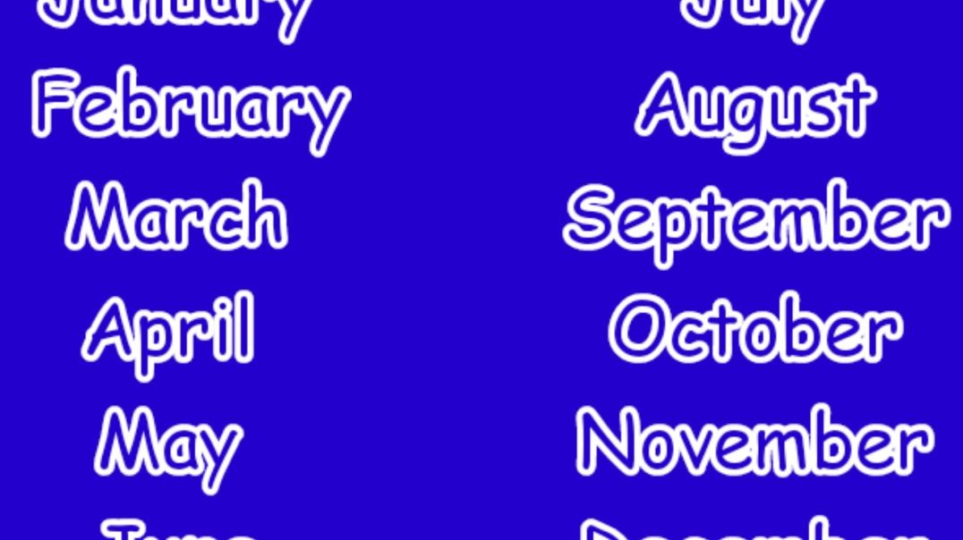 These are the Months of the Year